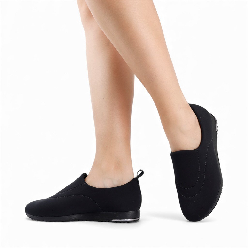 Tênis Flat Elastano Conforto Preto 2