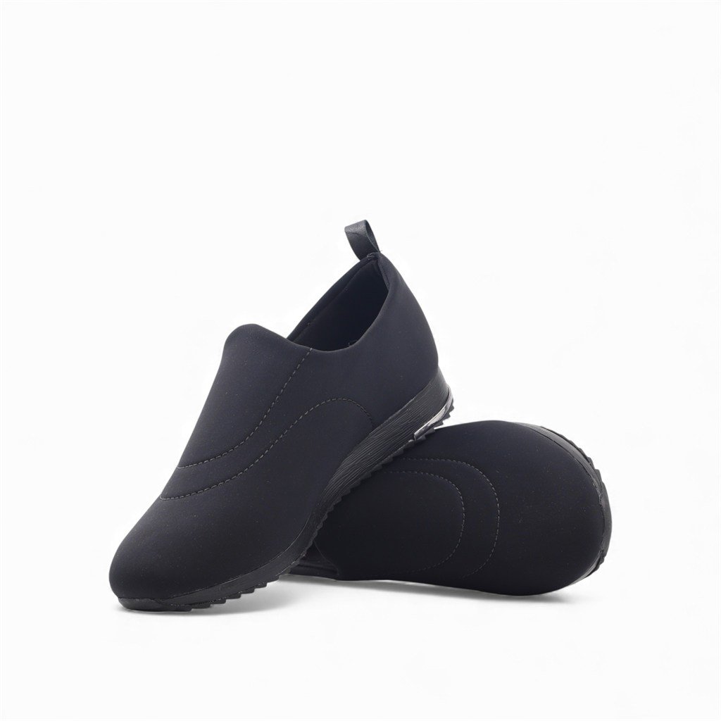 Tênis Flat Elastano Conforto Preto 3