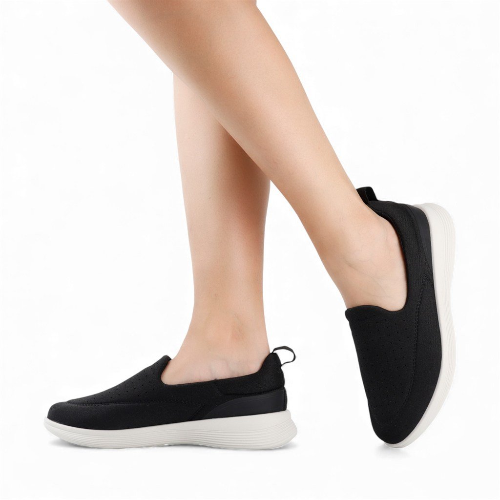 Tênis Slip On Elastano Preto 2