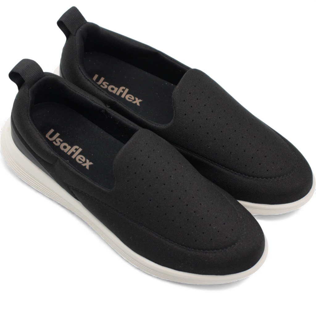 Tênis Slip On Elastano Preto 5