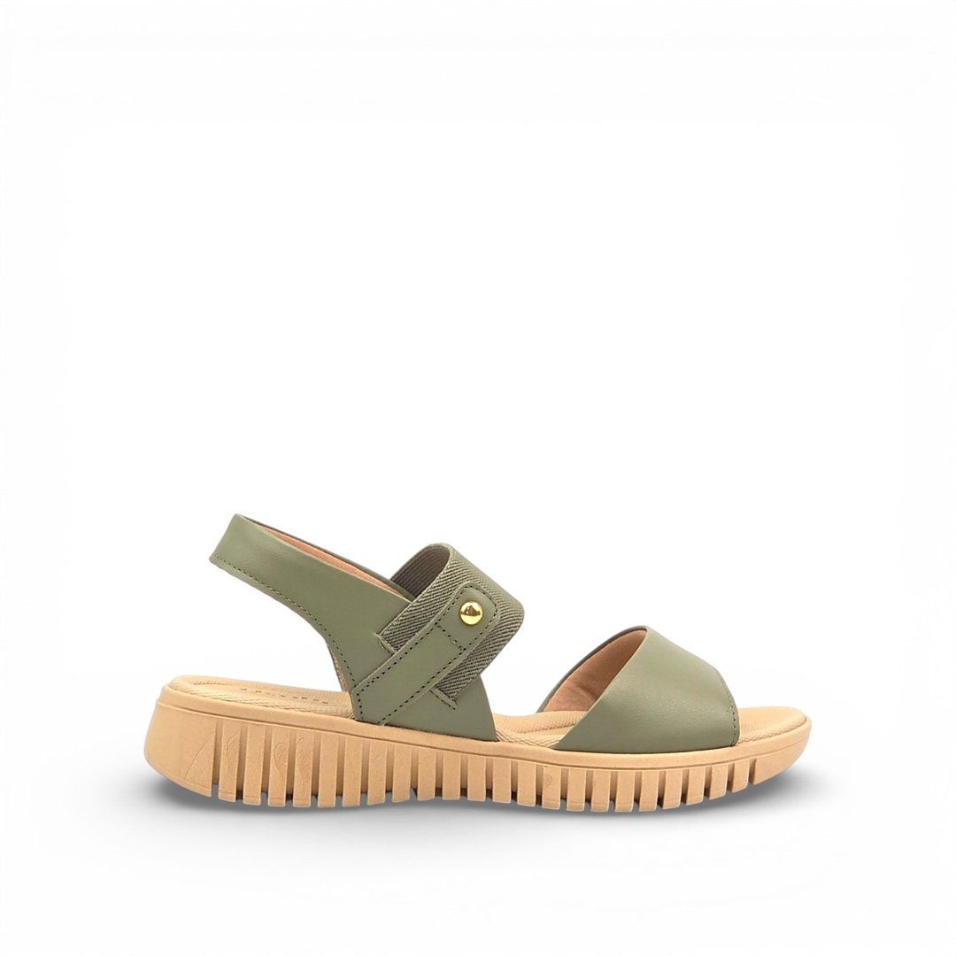 Sandália Flat Couro  Conforto