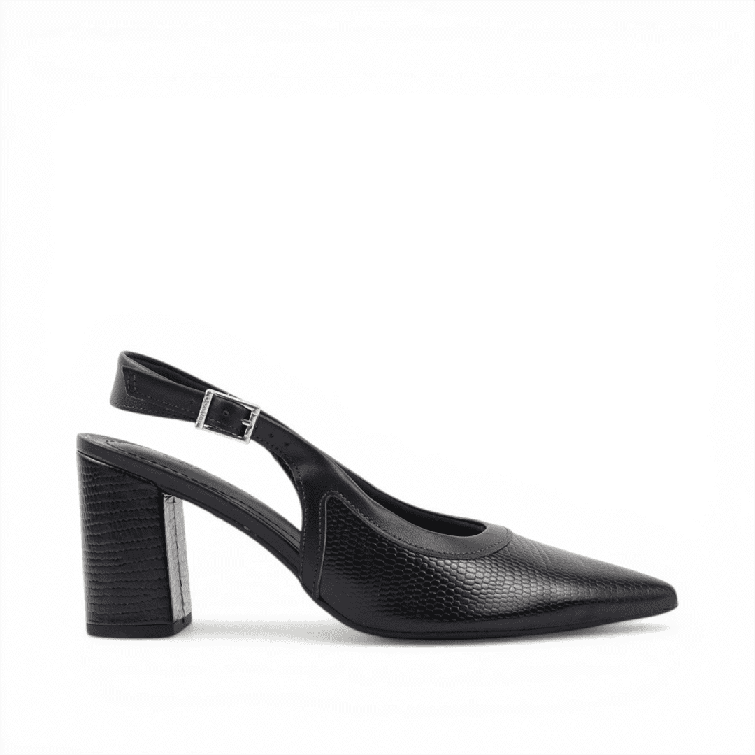 Scarpin Slingback Salto Bloco