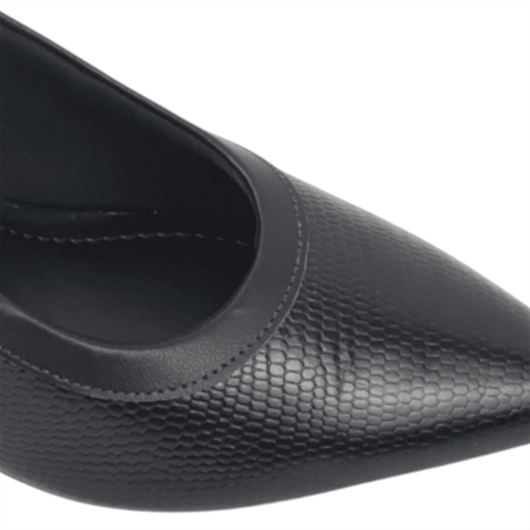 Scarpin Slingback Salto Bloco Preto 5