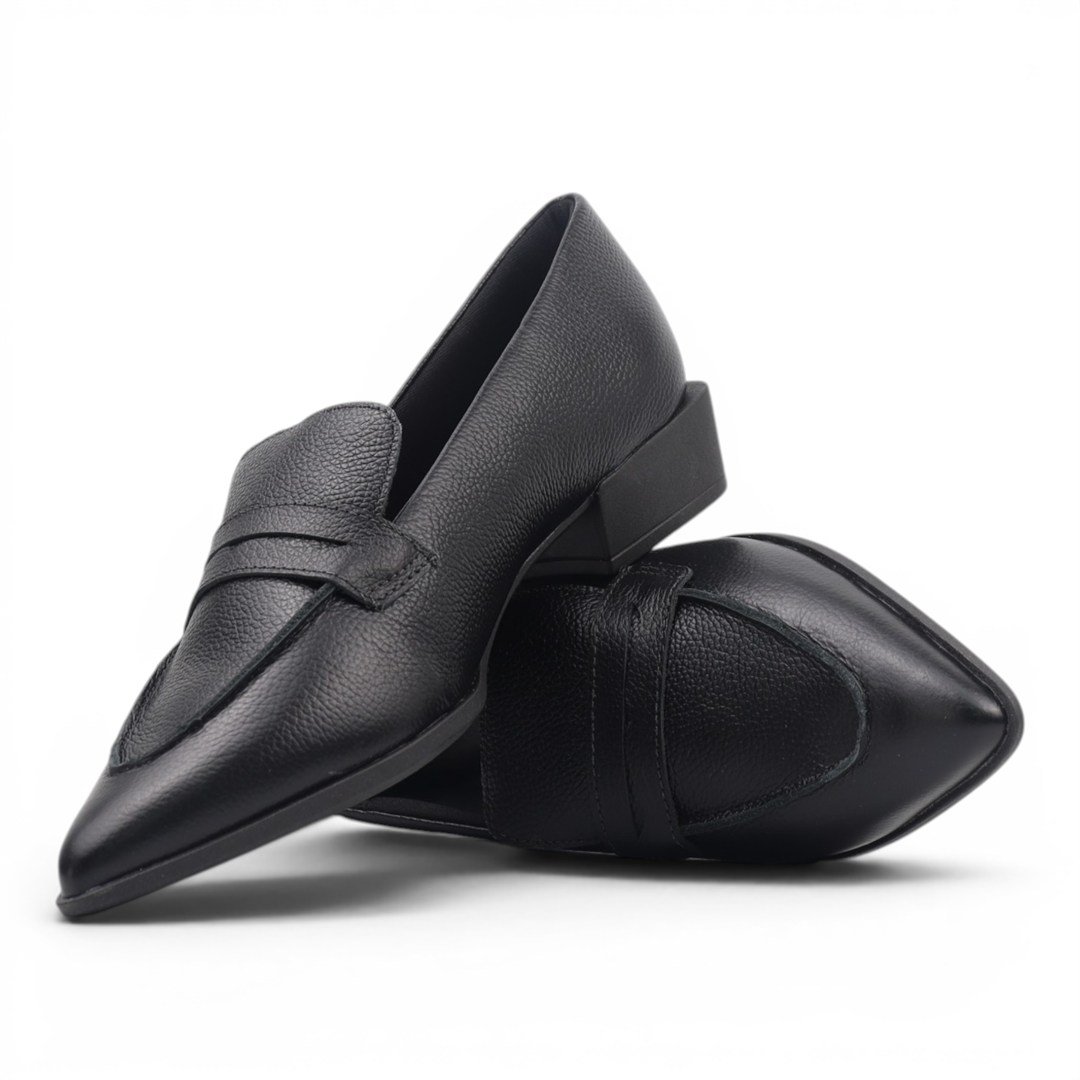Mocassim Couro Conforto Preto 3