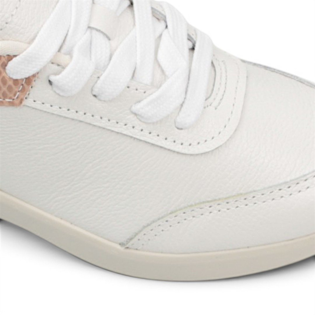 Tenis Flat Amaração Couro Branco 3