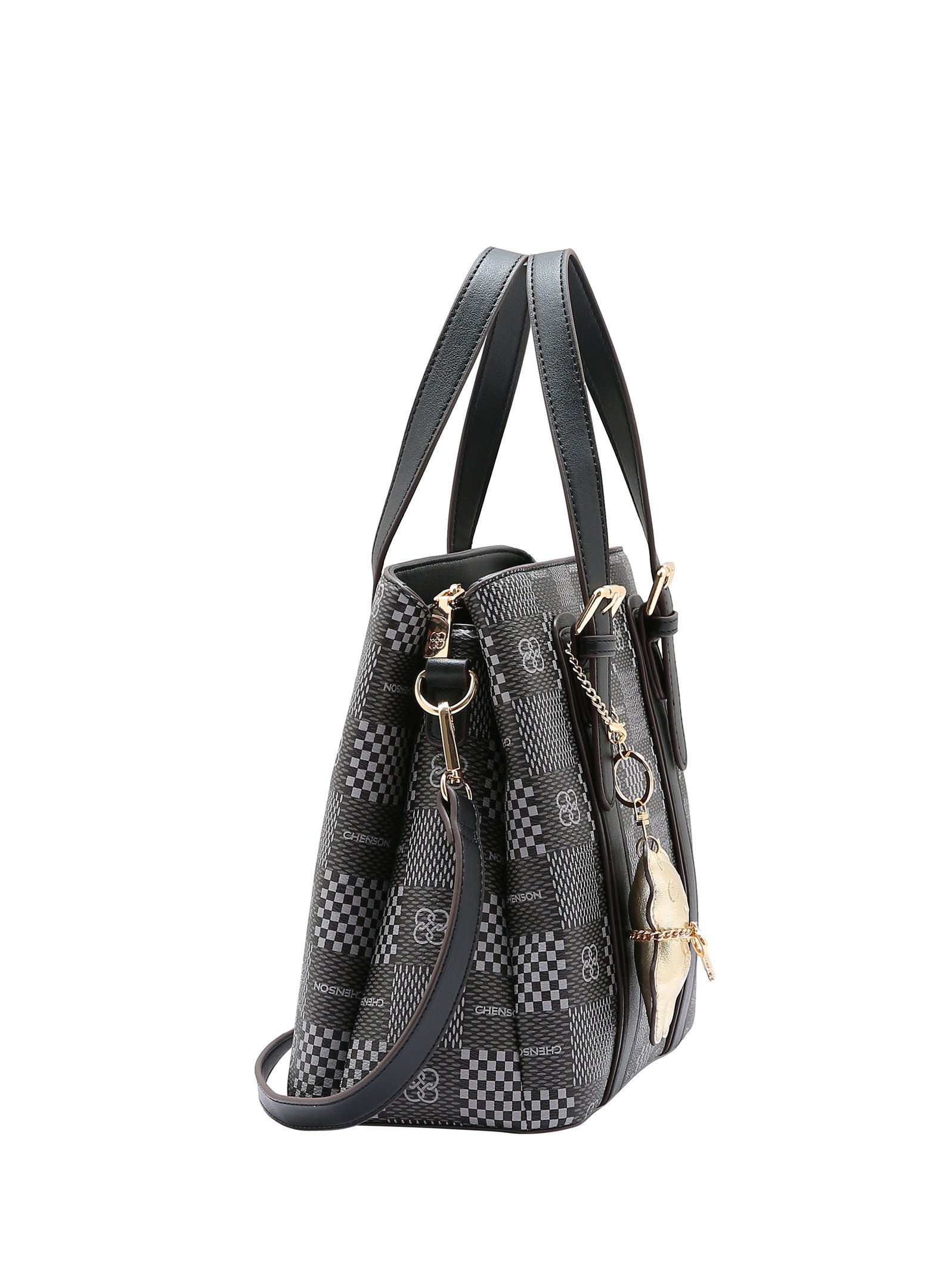  Bolsa Feminina Chenson Original - Elemento Grafico - Alca de Mao - Preto 3485094 Preto 2