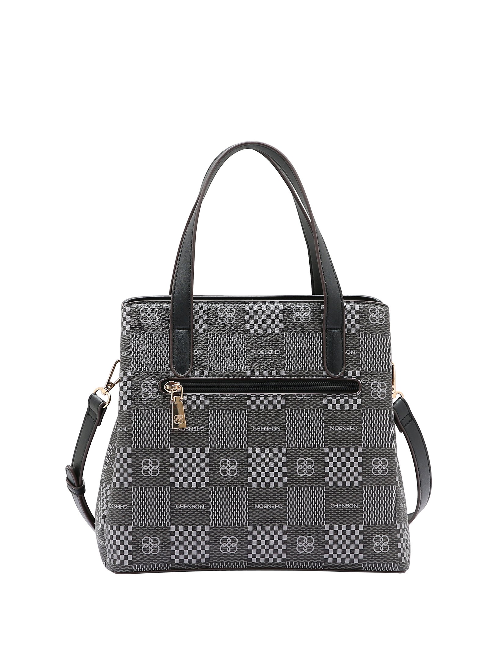  Bolsa Feminina Chenson Original - Elemento Grafico - Alca de Mao - Preto 3485094 Preto 3