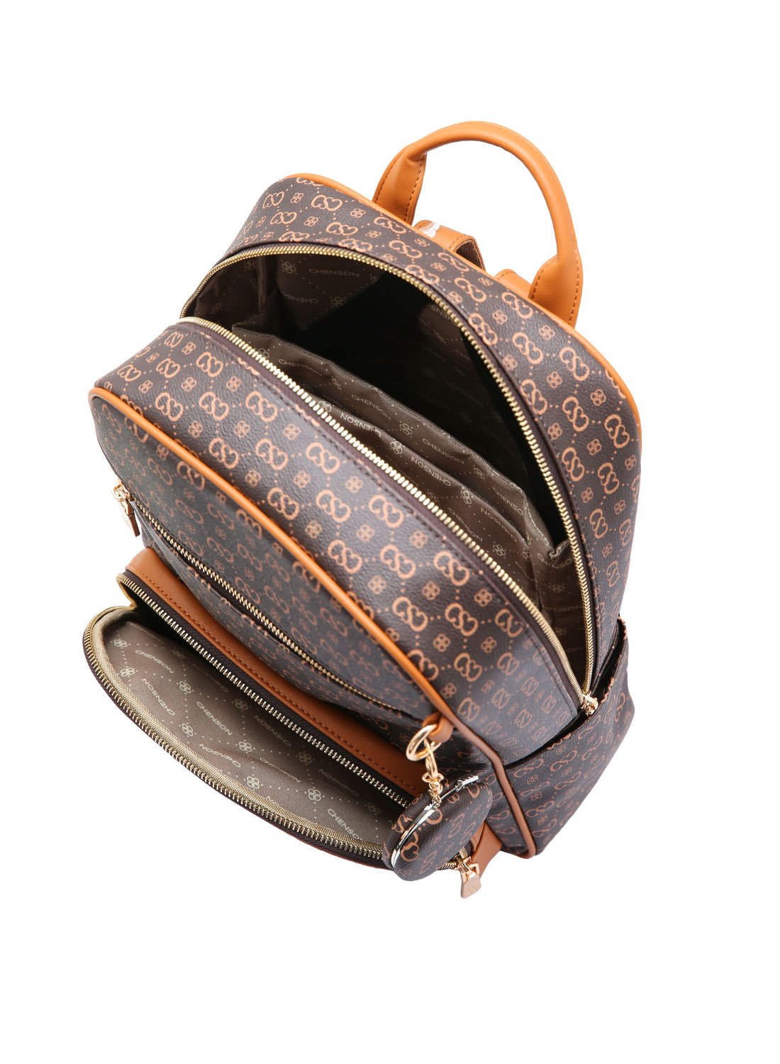  Mochila Chenson Original - Notebook - Elegance Luxo - Cafe - Chenson 8485078 Marrom 4