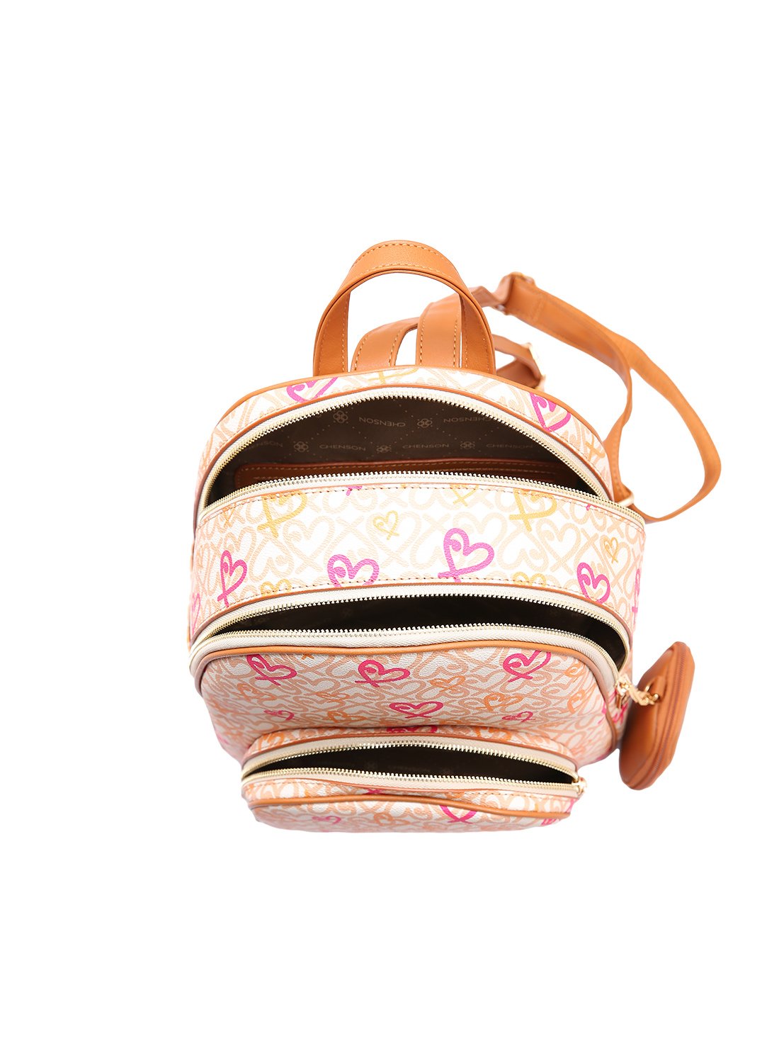 Mochila Feminina - Chenson Original - Classic Heart - Nude 8484987 Bege 3