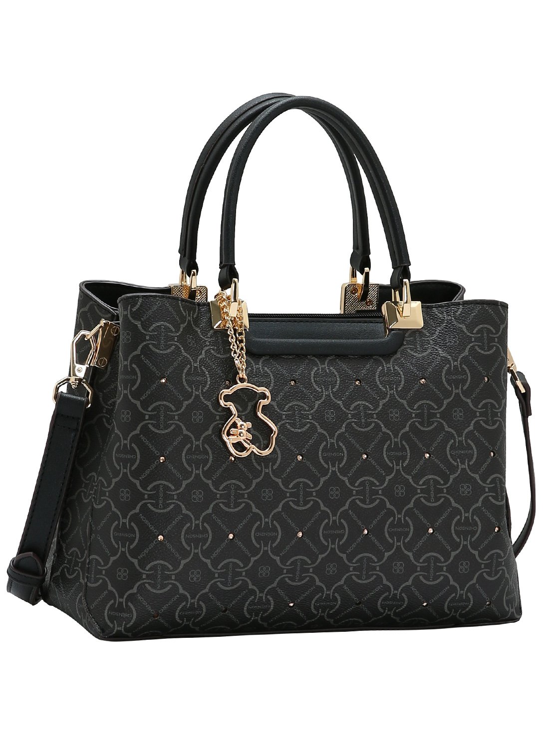 Bolsa Chenson Original - Preto - Modelo Classic Cristal - Alca de Mao