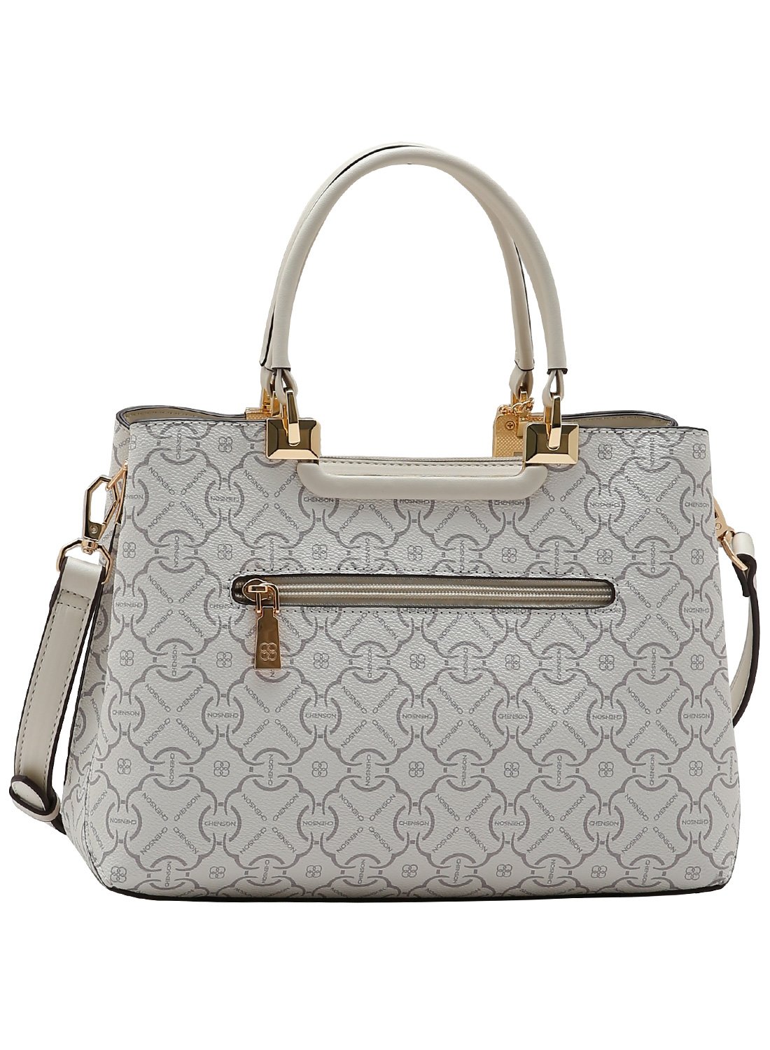 Bolsa Chenson - Bege - Alca de Mao Classic Cristal Bege 4