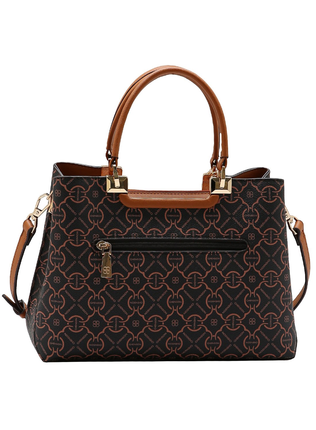 Bolsa Chenson - Cafe - Feminina com Alca de Mao - Linha Classic Cristal Marrom 4