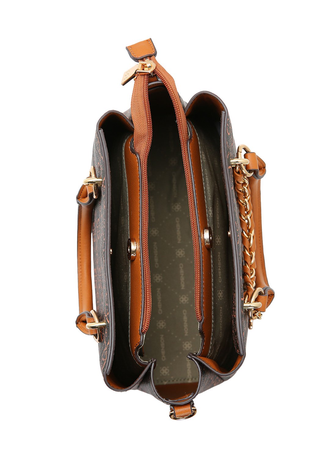 Bolsa Chenson Natural - Classic Cristal - Alca de Mao Bege 3