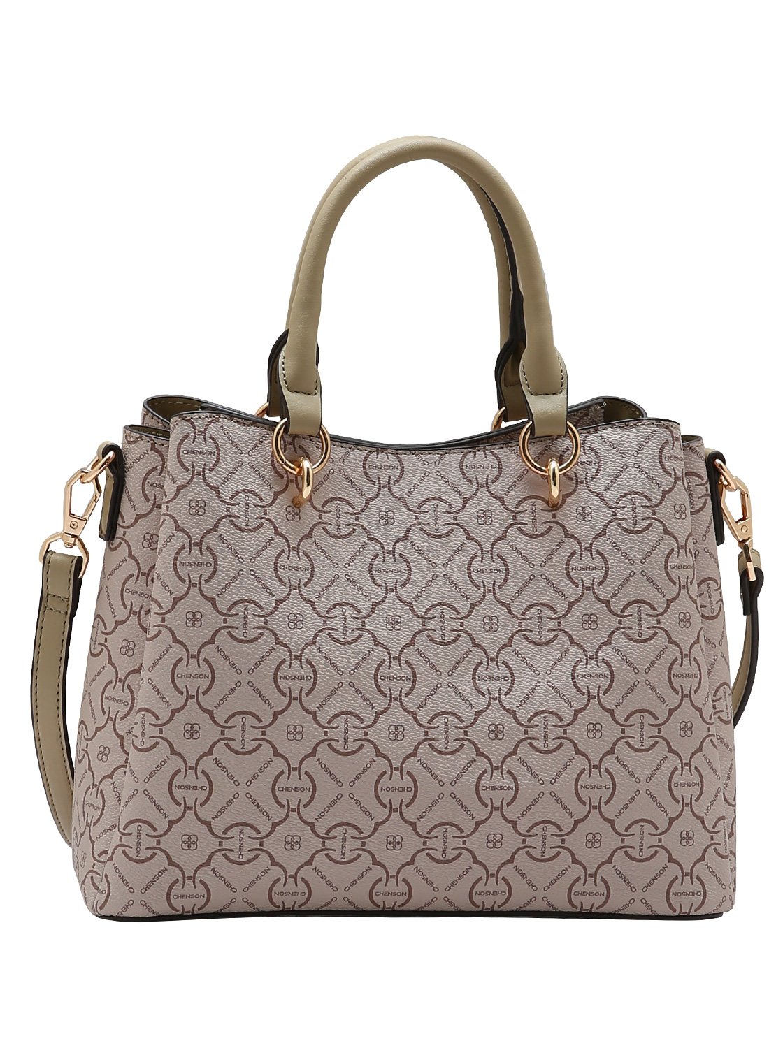 Bolsa Chenson Natural - Classic Cristal - Alca de Mao Bege 4