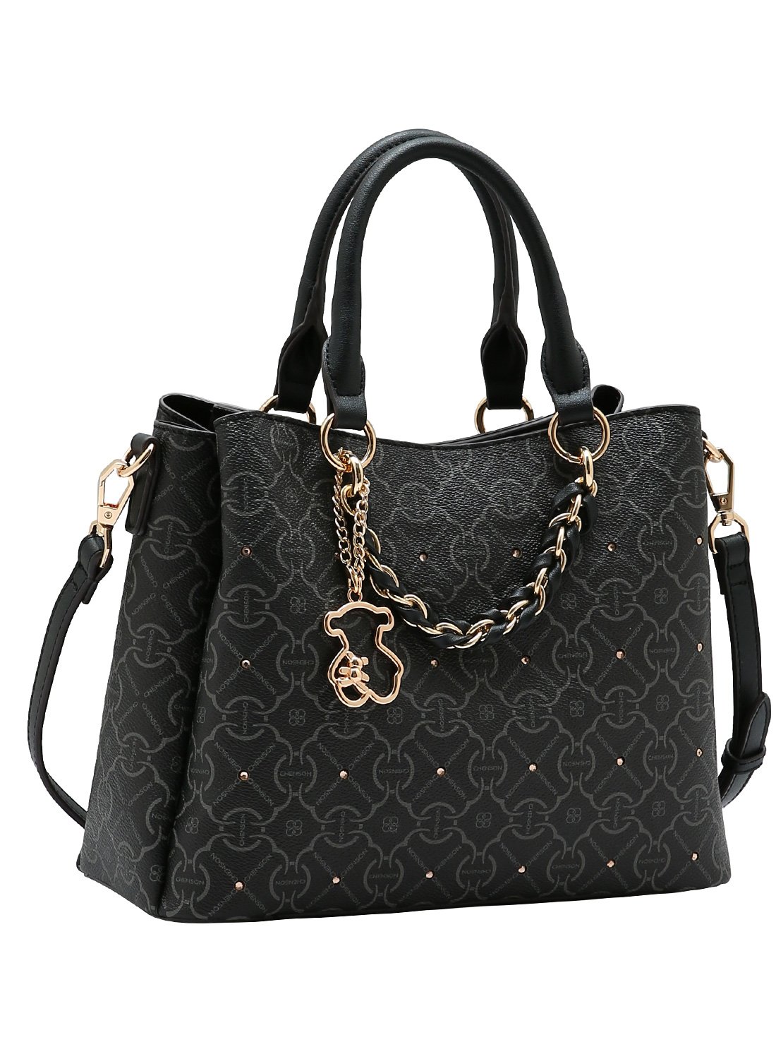 Bolsa Chenson - Preto - Alca de Mao - Classic Cristal Original