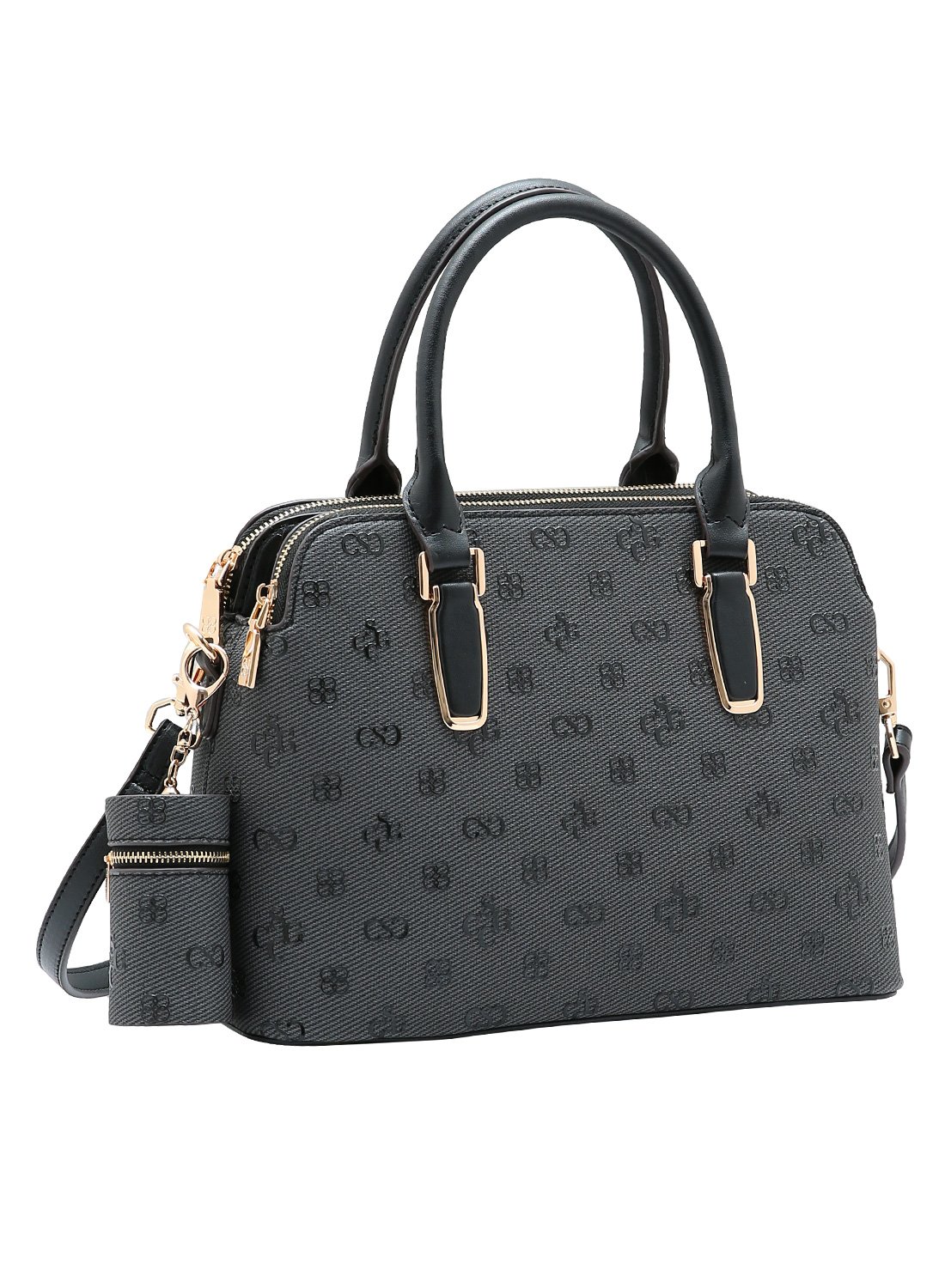 Bolsa Feminina Chenson Preta - Monograma Atemporal - Alca de Mao