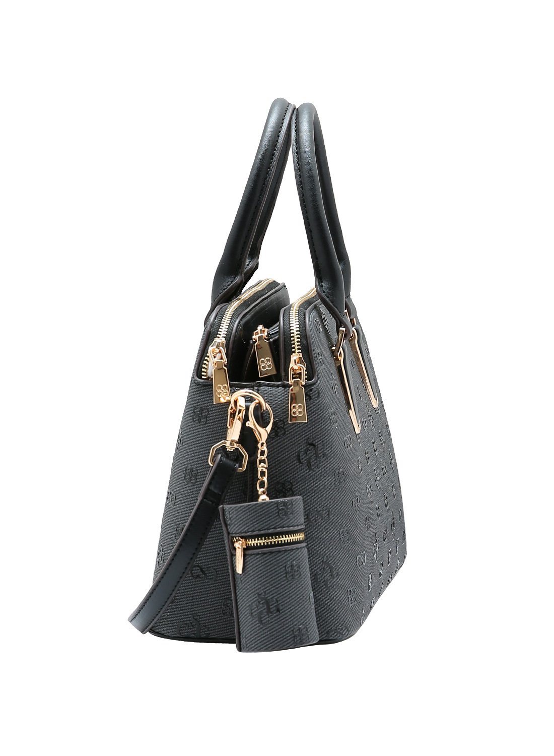 Bolsa Feminina Chenson Preta - Monograma Atemporal - Alca de Mao Preto 4