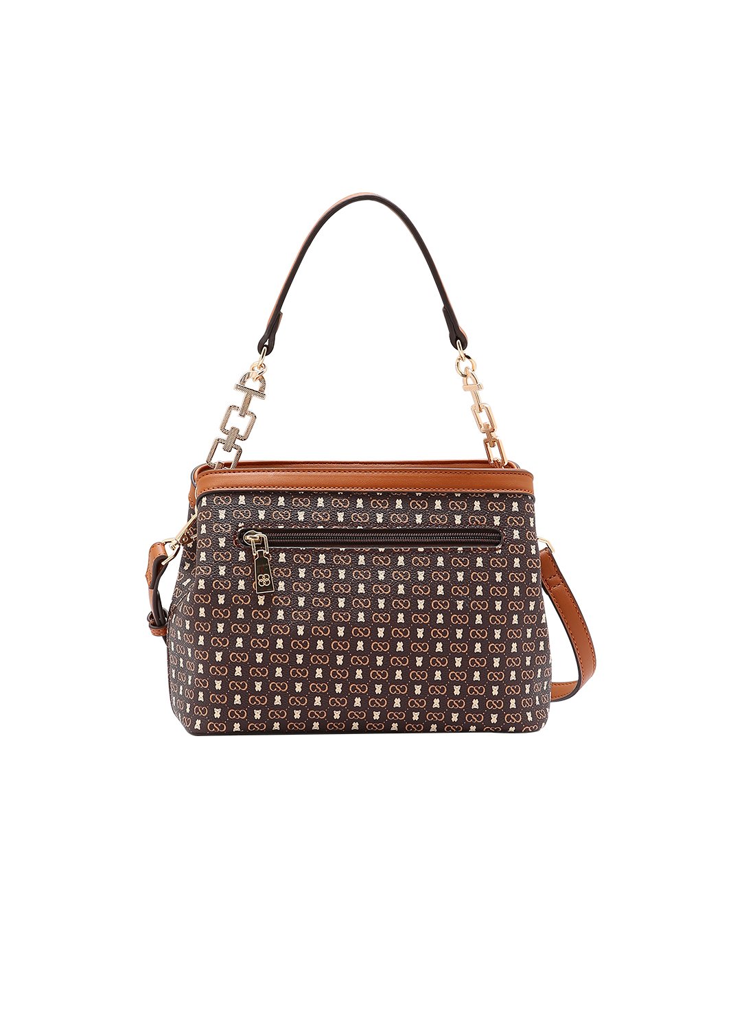 Bolsa Chenson Original - Cafe - Monograma Baby Urso - Alca de Mao Marrom 4