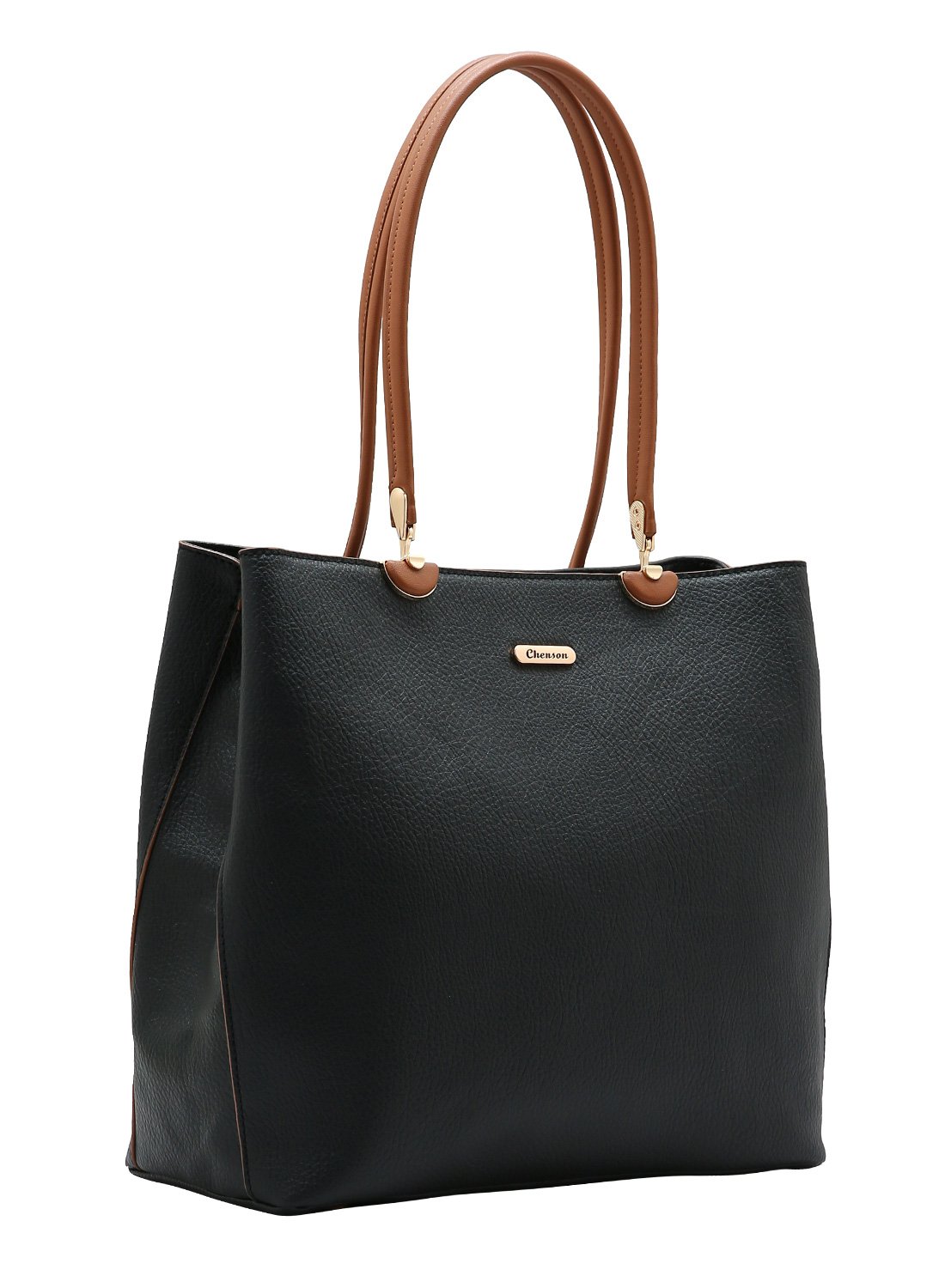 Chenson Bolsa Feminina Alca de Ombro Preta - Estilo Atemporal