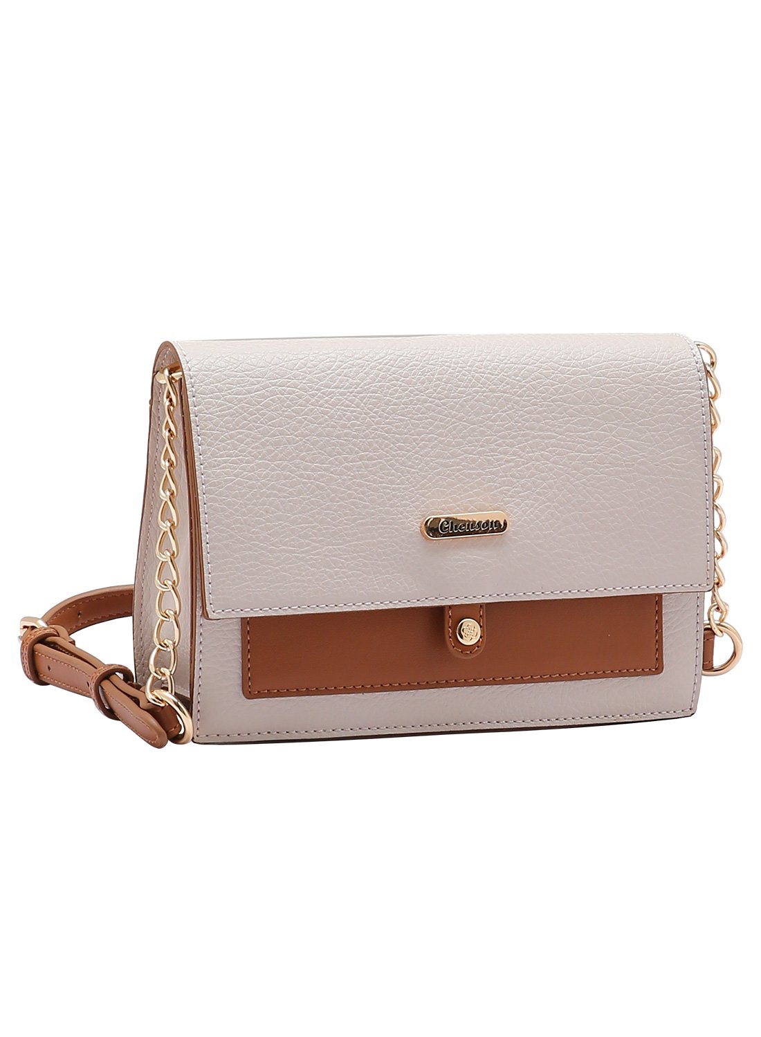 Bolsa Atemporal - Nude - Transversal - Chenson Original 