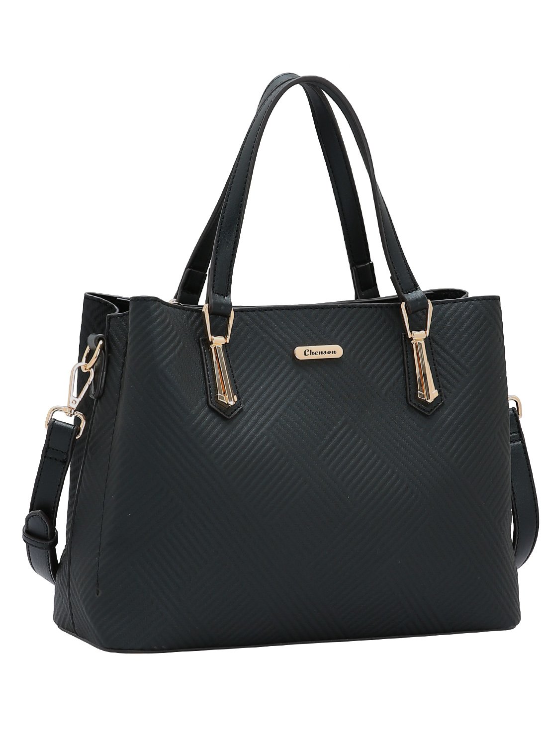 Bolsa Classica Soft Chic Chenson - Preta - Alca de Mao