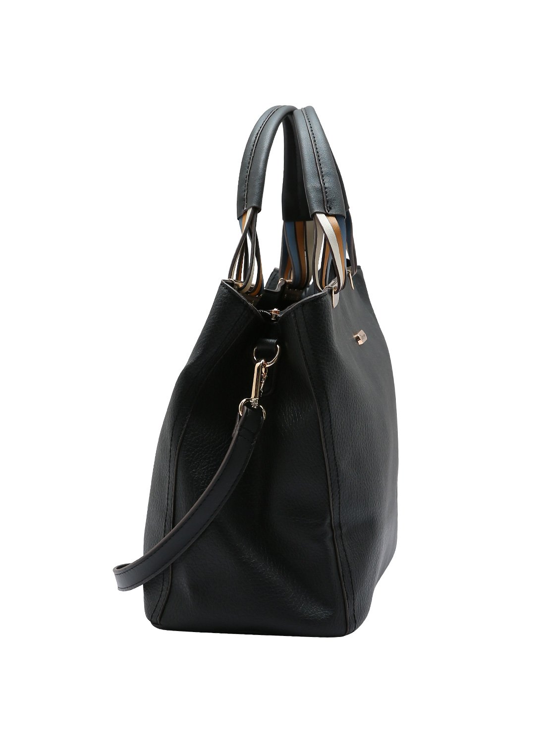 Bolsa Feminina Preta - Contemporaneo Chic Chenson Alca Dupla Preto 2