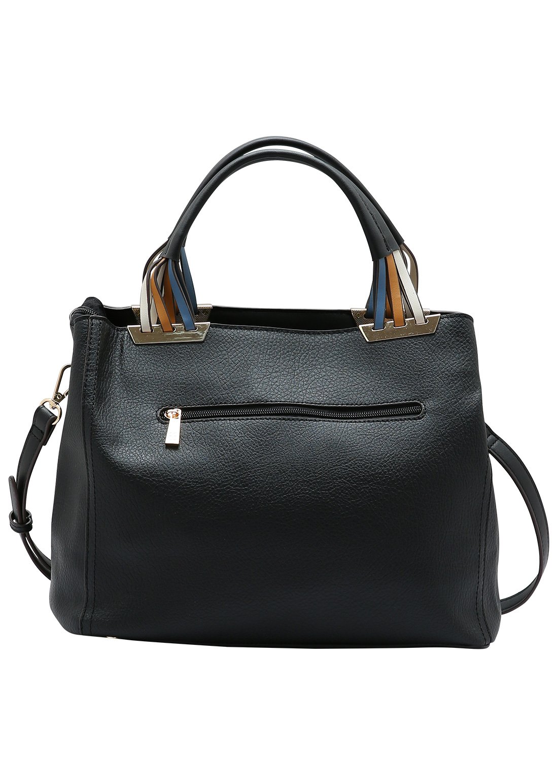 Bolsa Feminina Preta - Contemporaneo Chic Chenson Alca Dupla Preto 3
