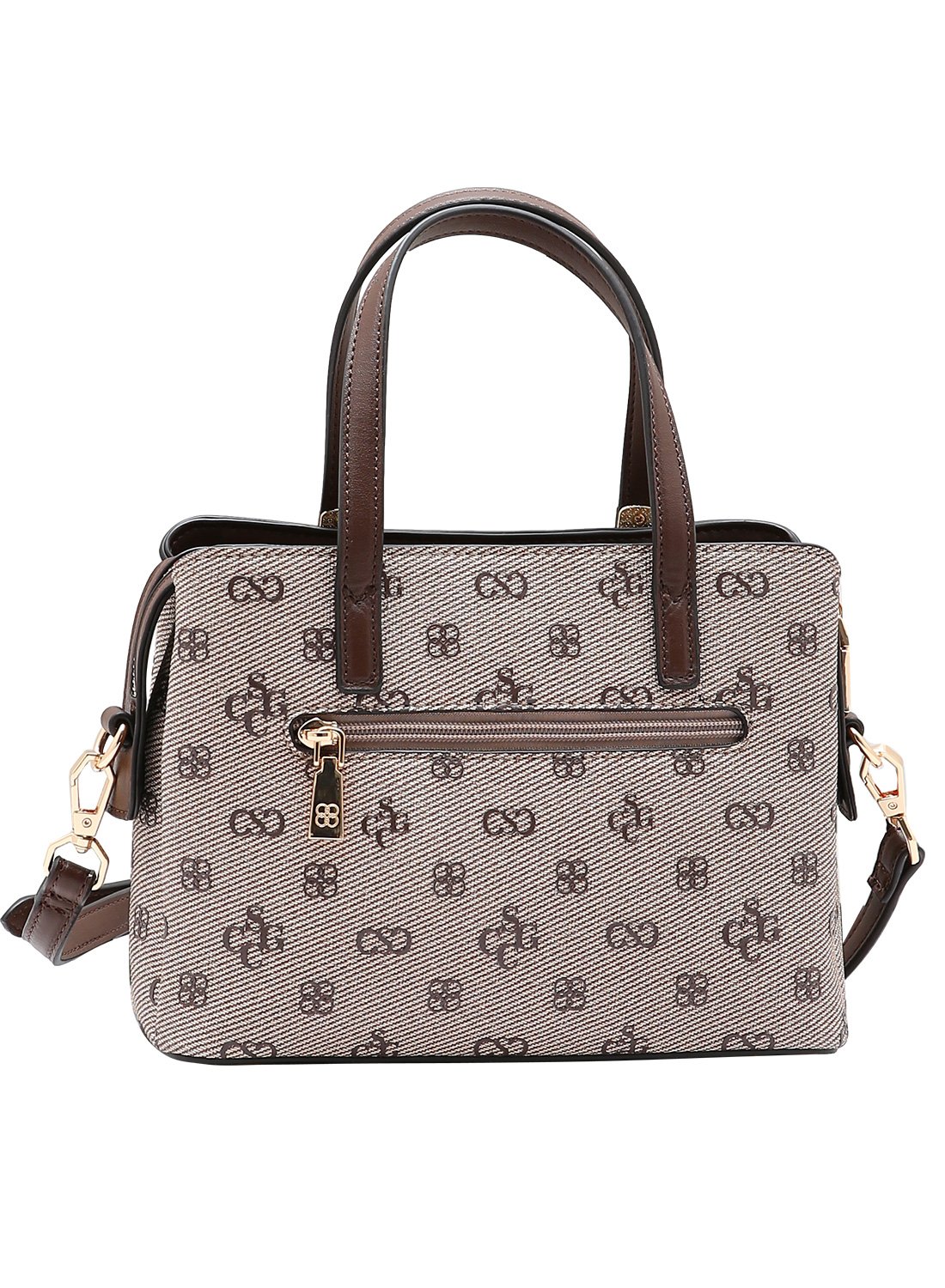 Bolsa Chenson de Mao Monograma Atemporal Cafe Original Sofisticada Marrom 4