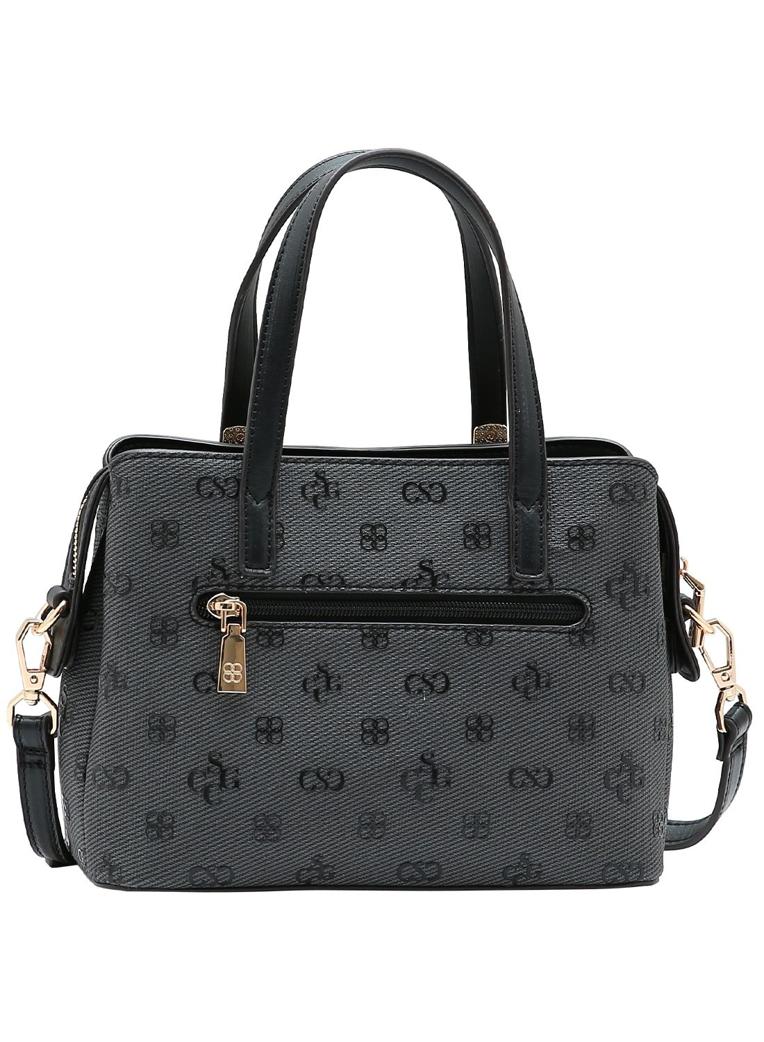 Bolsa Preta Original Chenson Alca de Mao Monograma Atemporal Preto 2