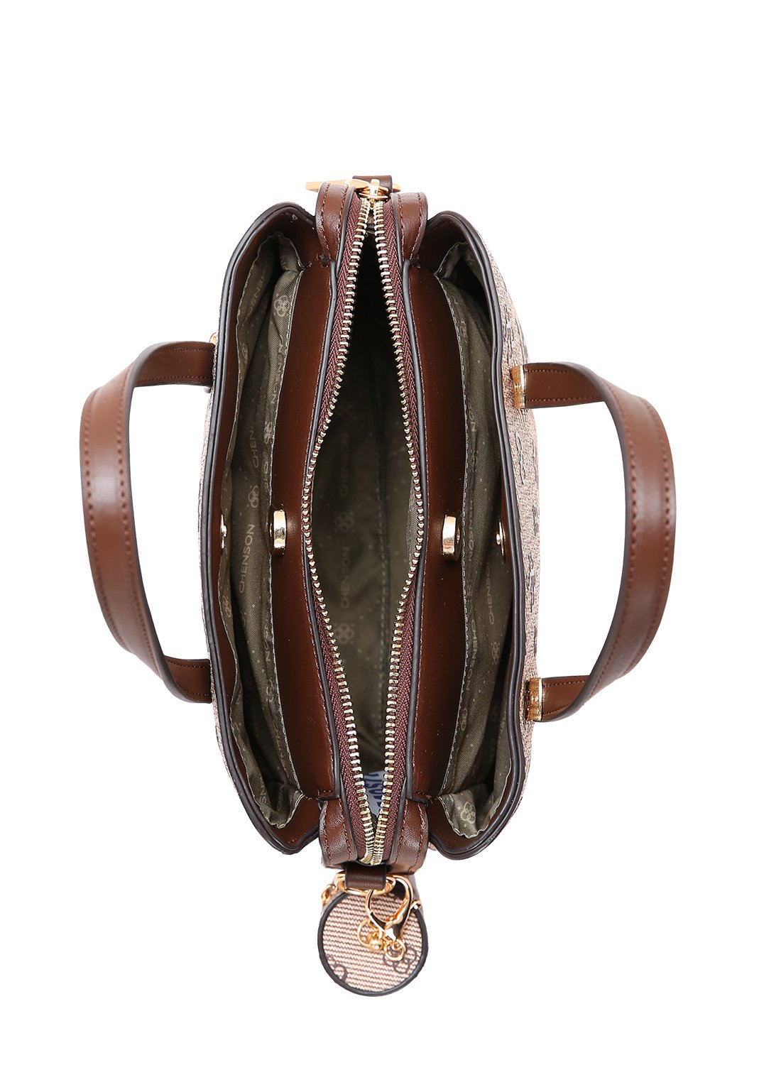 Bolsa Preta Original Chenson Alca de Mao Monograma Atemporal Preto 3