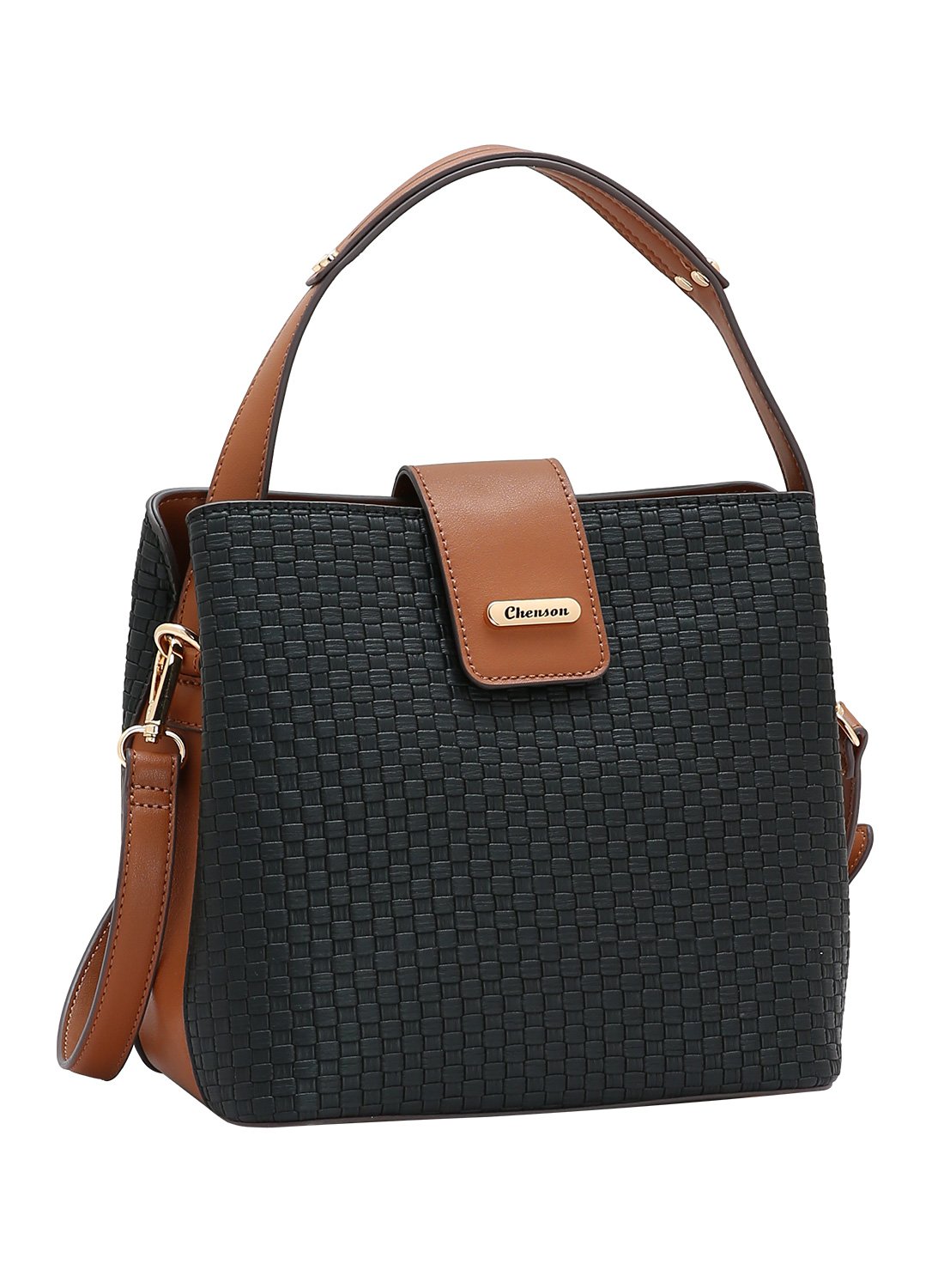 Bolsa Chenson Alca de Mao Original Duo Colors Preta