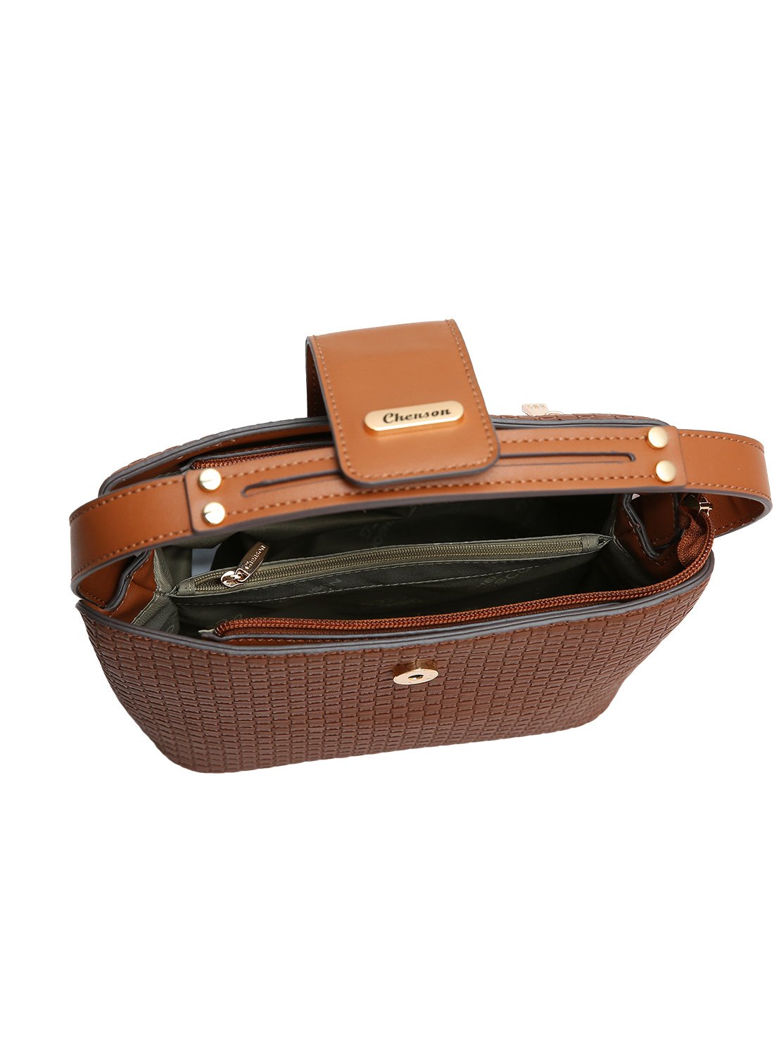 Bolsa Chenson Alca de Mao Original Duo Colors Preta Preto 3