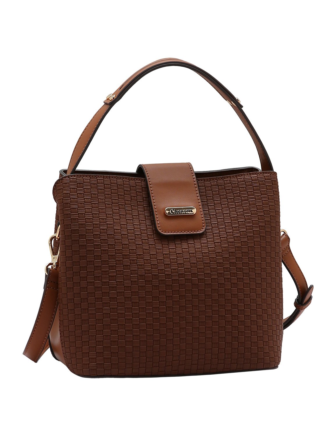 Bolsa Original Chenson Duo Colors Cafe Alca de Mao Versatil