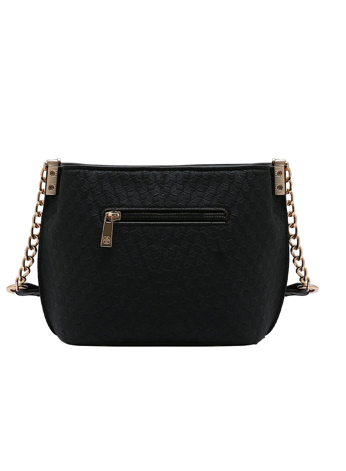 Bolsa Chenson Preta Ferragem Chic Estilo Transversal Elegante Preto 4