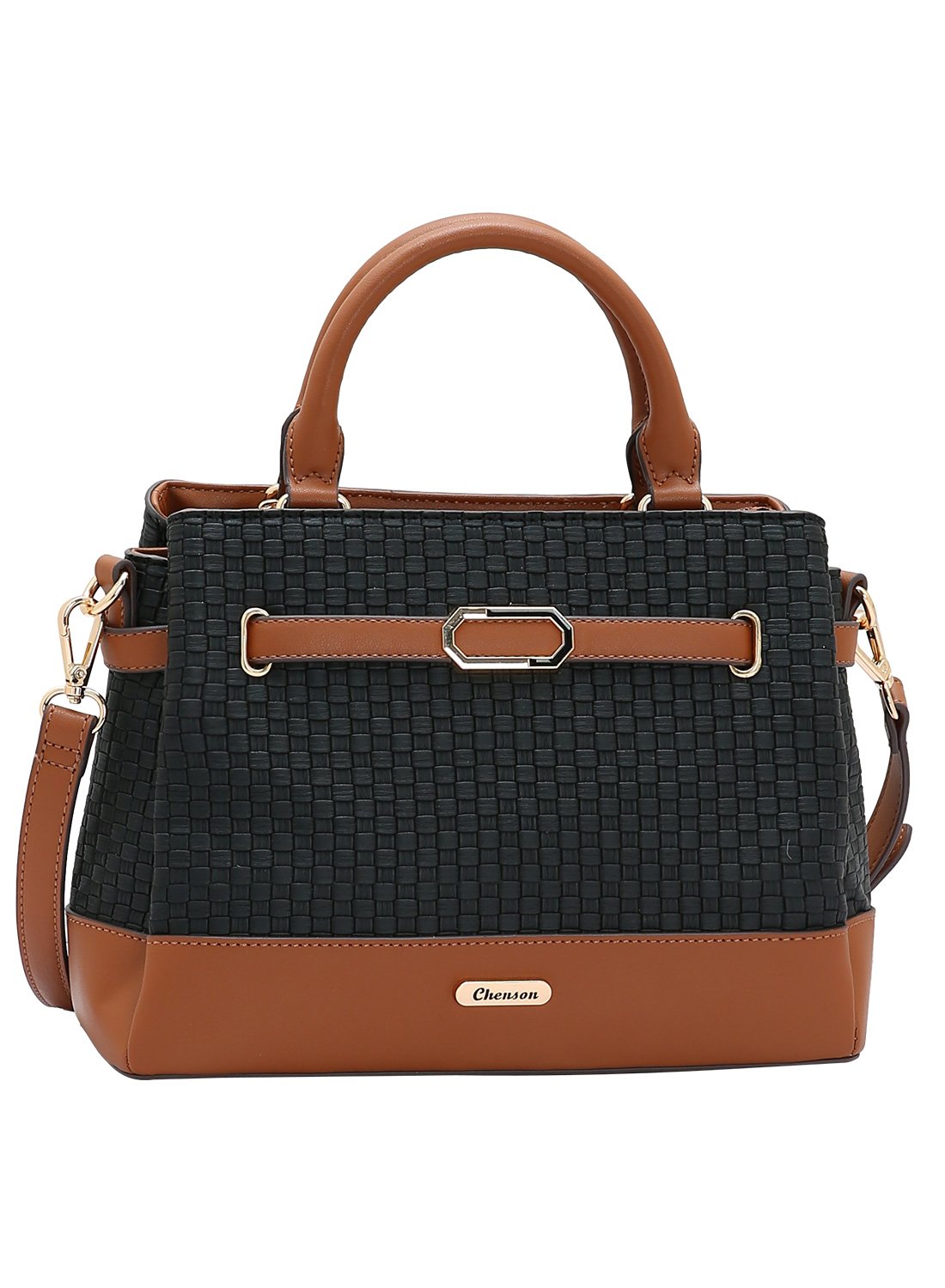 Bolsa Feminina Preta Duo Colors Alca Dupla Chenson