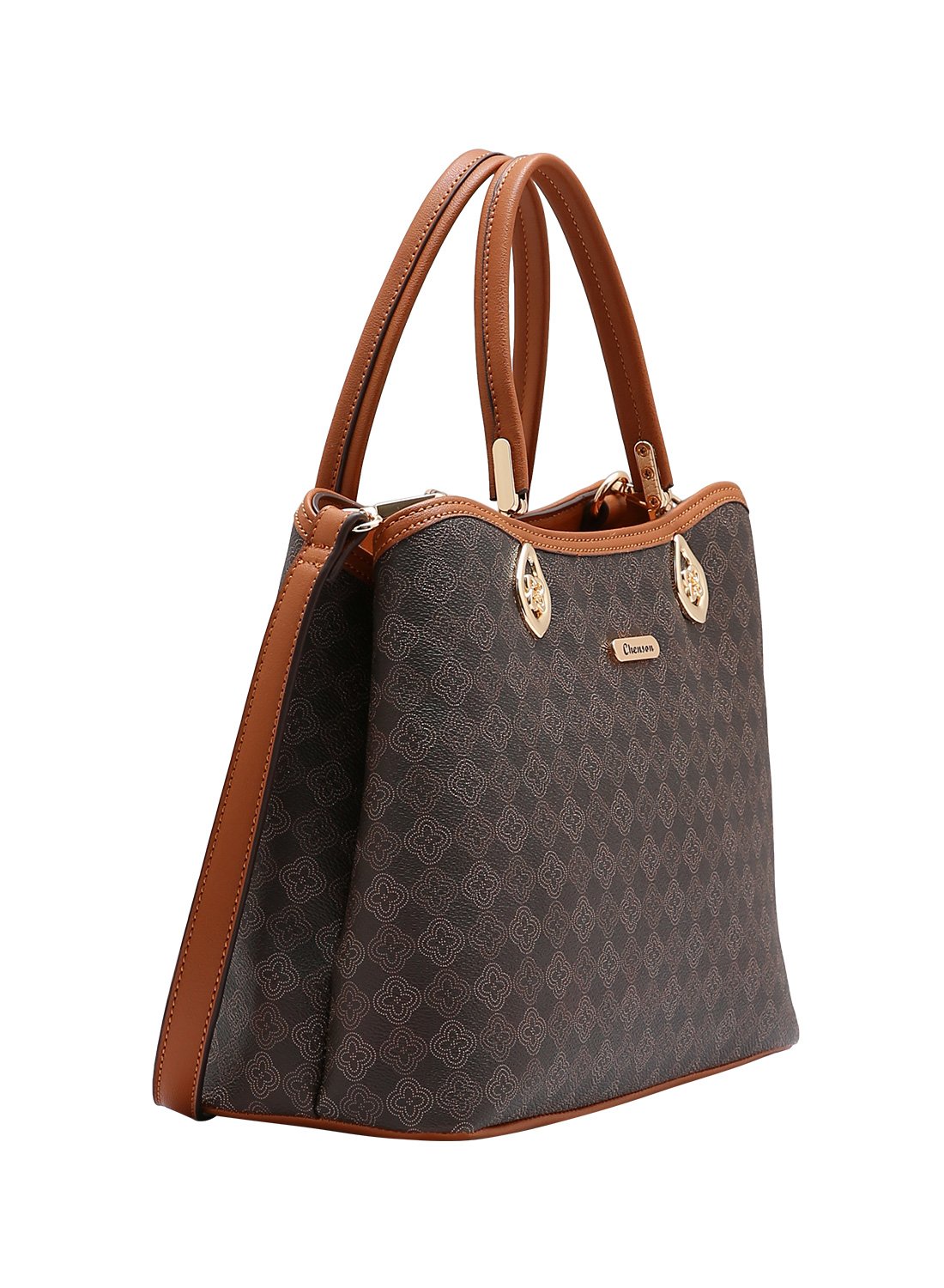 Bolsa Elemento Grafico Casual Chenson - Alca de Mao - Cafe Marrom 2