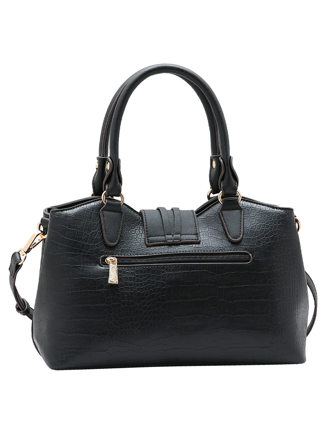 Bolsa de Mao Prerta Chenson Mini Croco Sofisticada Preto 4