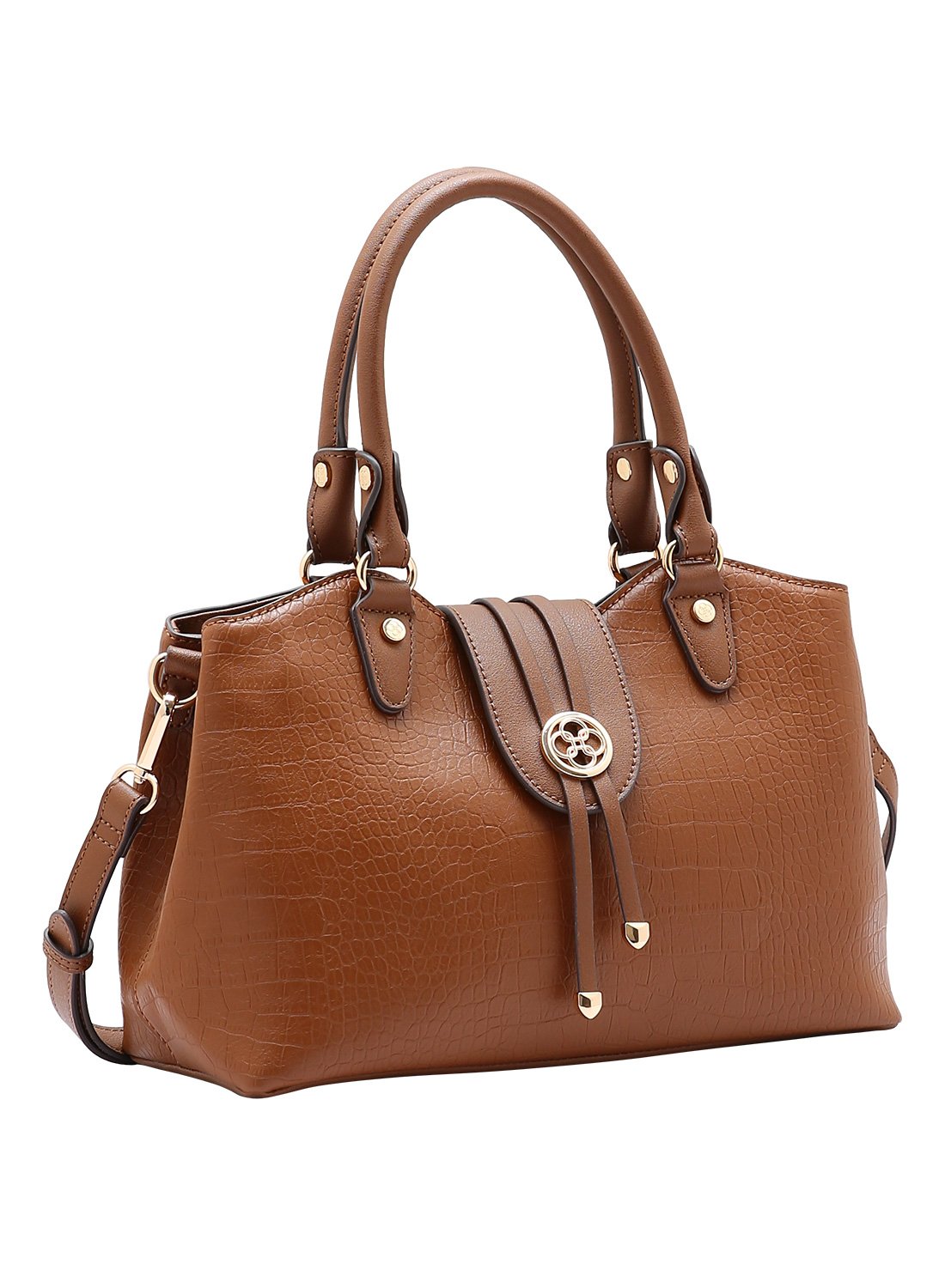 Bolsa Cafe Mini Croco Chenson Alca de Mao