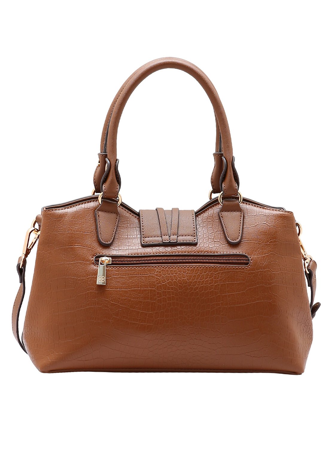 Bolsa Cafe Mini Croco Chenson Alca de Mao Marrom 4