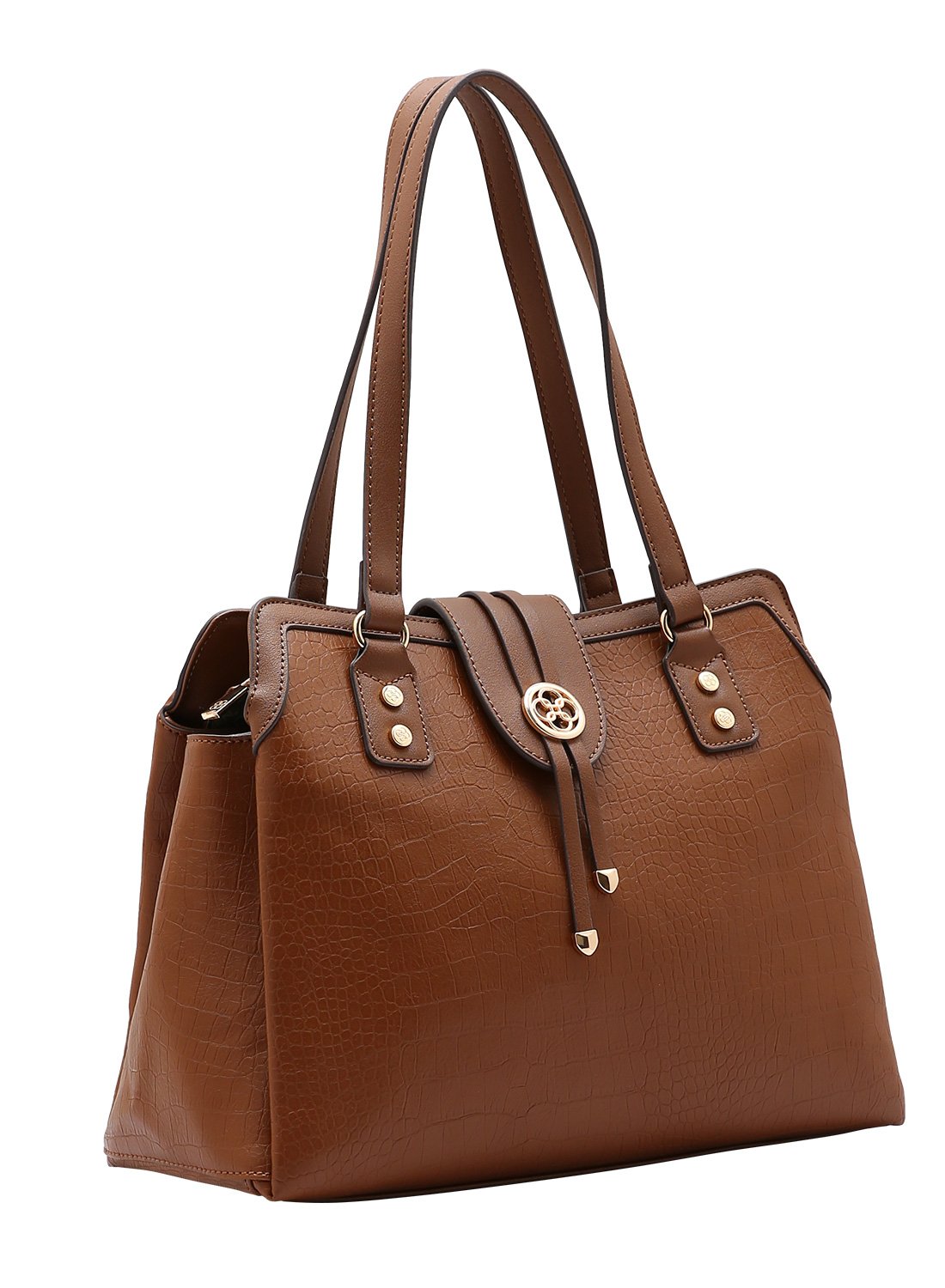 Bolsa Cafe Mini Croco com Alca de Ombro Chenson