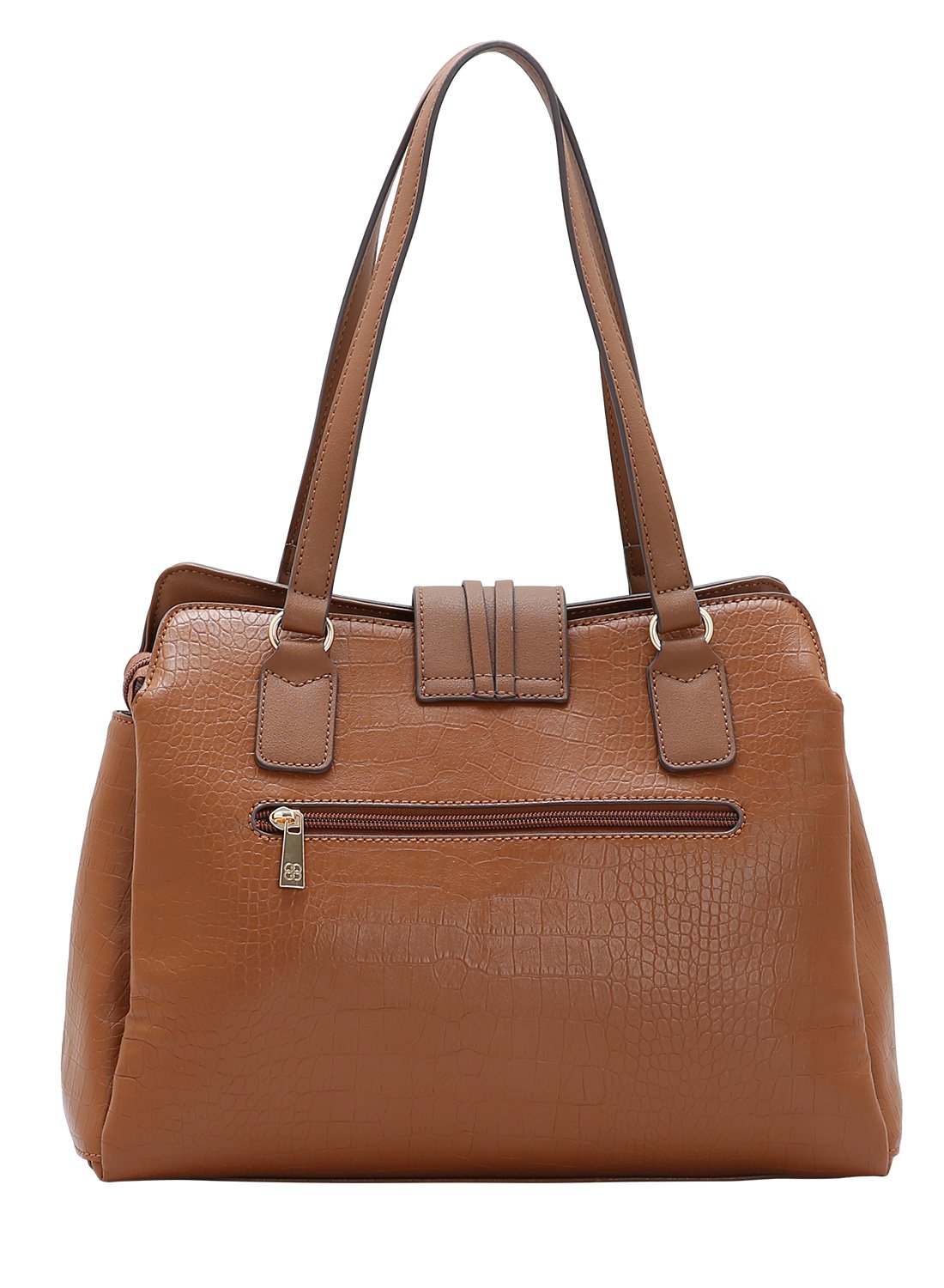 Bolsa Cafe Mini Croco com Alca de Ombro Chenson Marrom 6