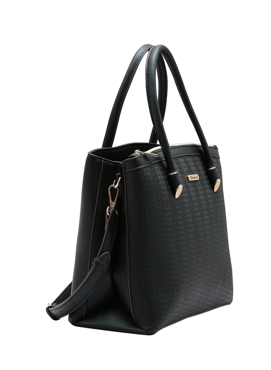 Mini Tramas Preta - Bolsa Chenson com Alca de Mao Preto 5