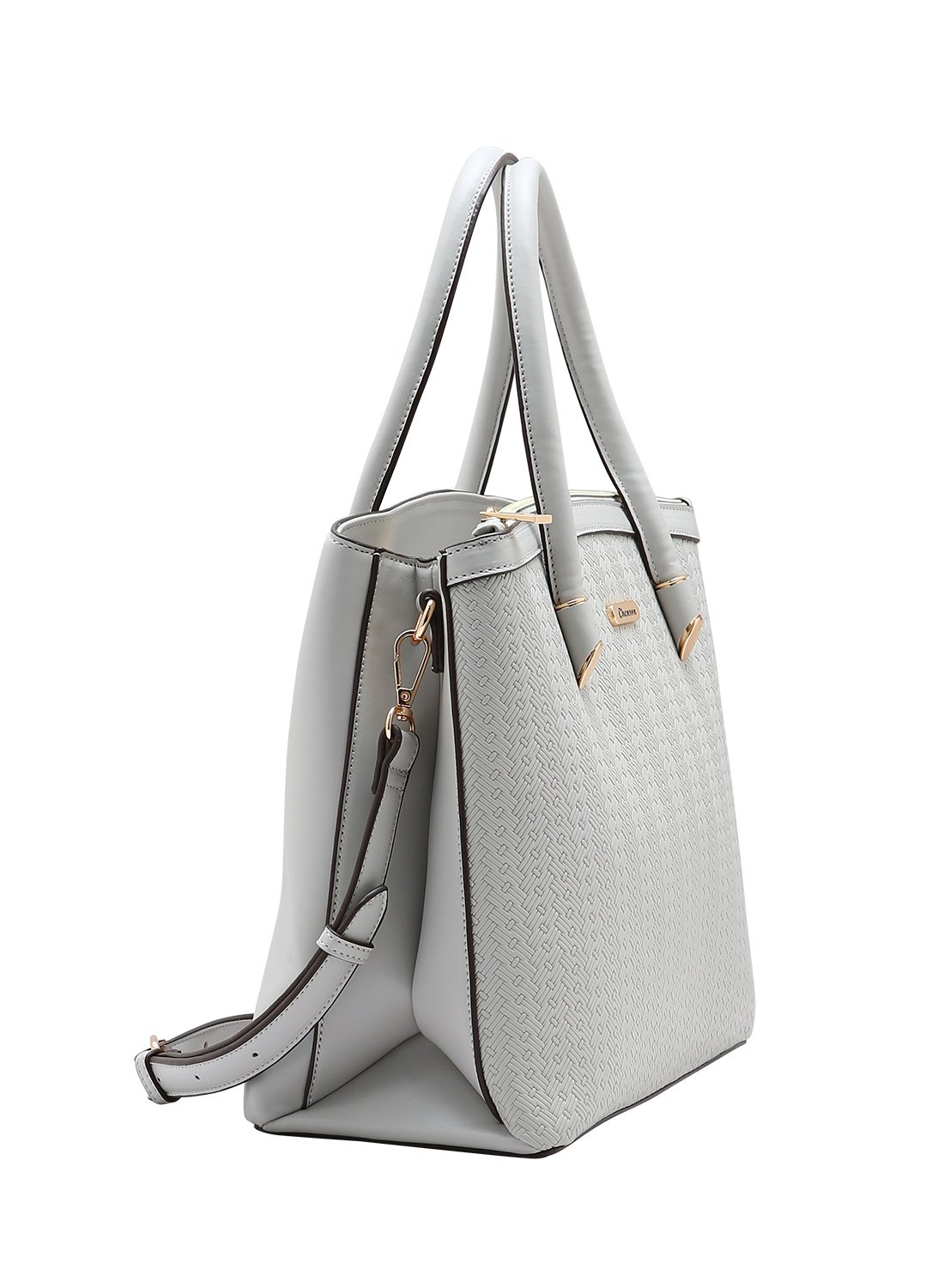 Bolsa Mini Tramas Cinza Chenson com Alca de Mao Cinza 2