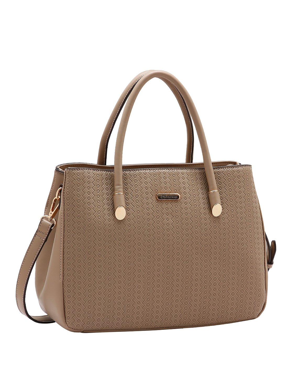 Bolsa Mini Tramas Marrom Chenson Alca de Mao Compacta