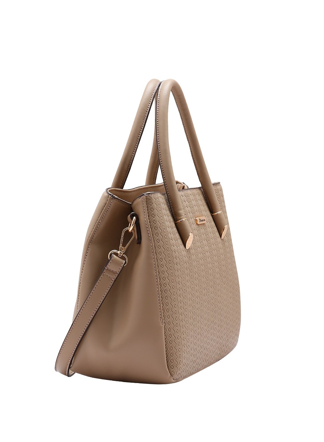 Bolsa Mini Tramas Marrom Chenson Alca de Mao Compacta Marrom 3