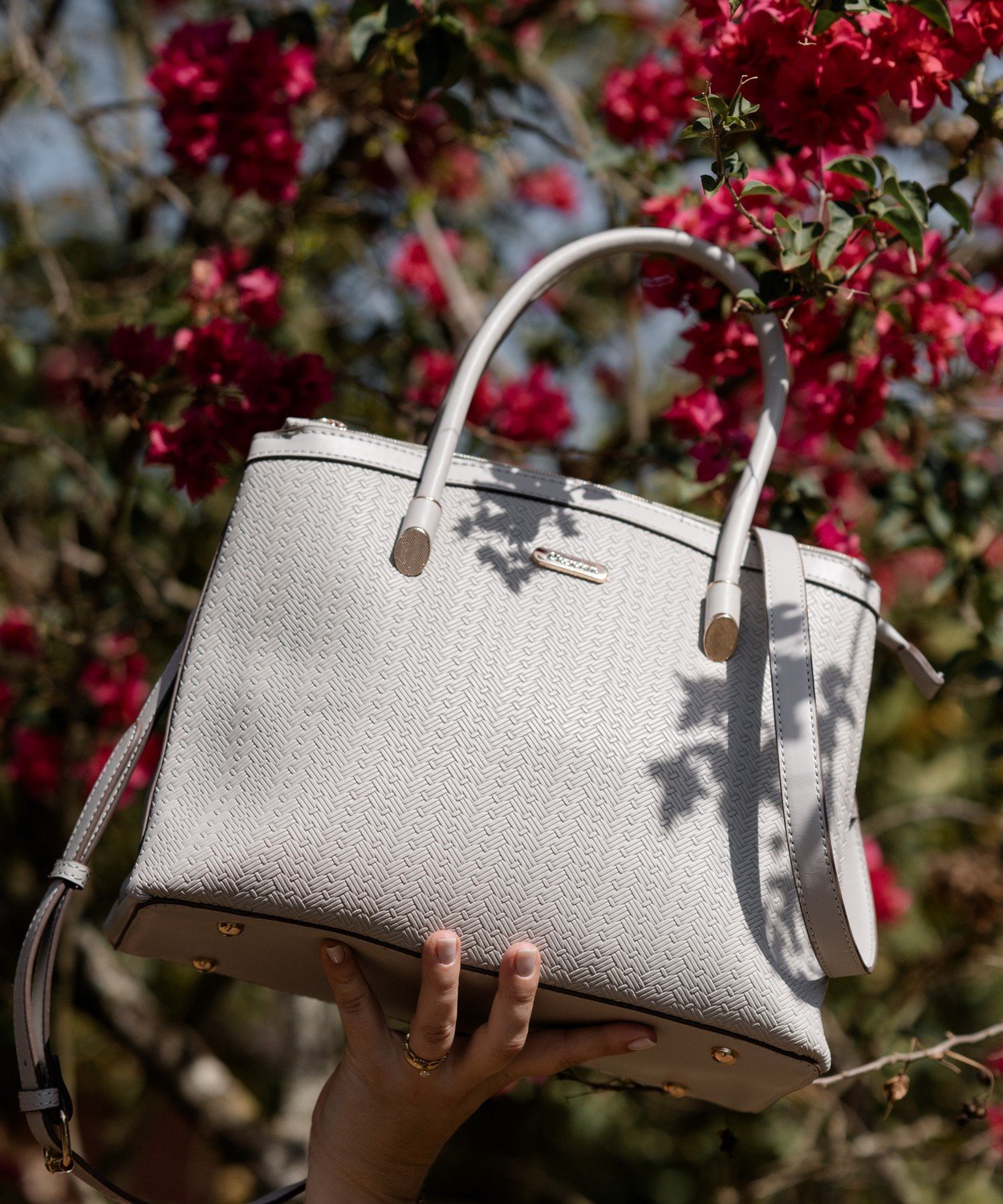 Bolsa Mini Tramas Alca de Mao - Cinza - Chenson Cinza 4