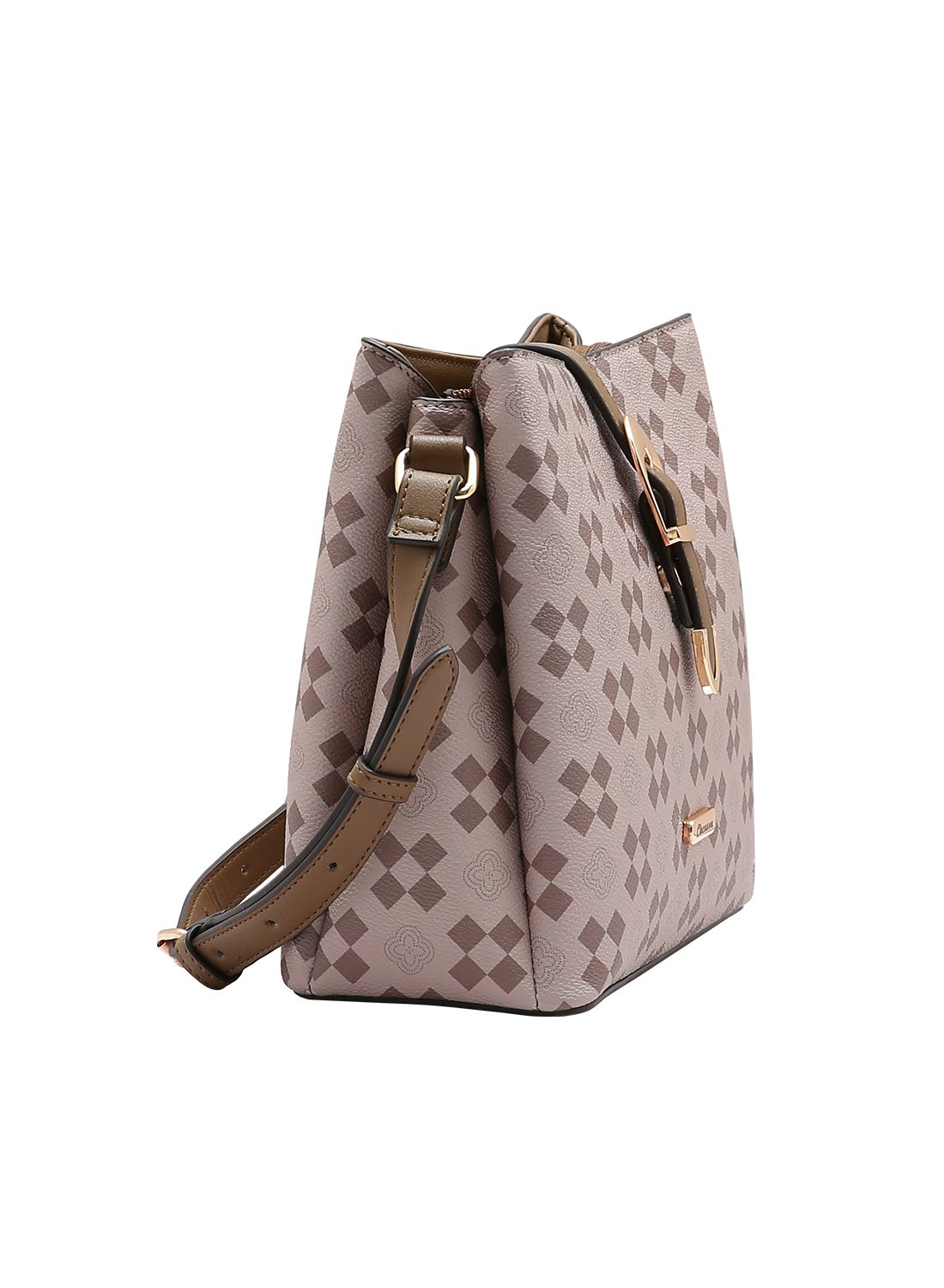 Bolsa Transversal Feminina - New Elemento Grafico Natural Chenson Bege 3