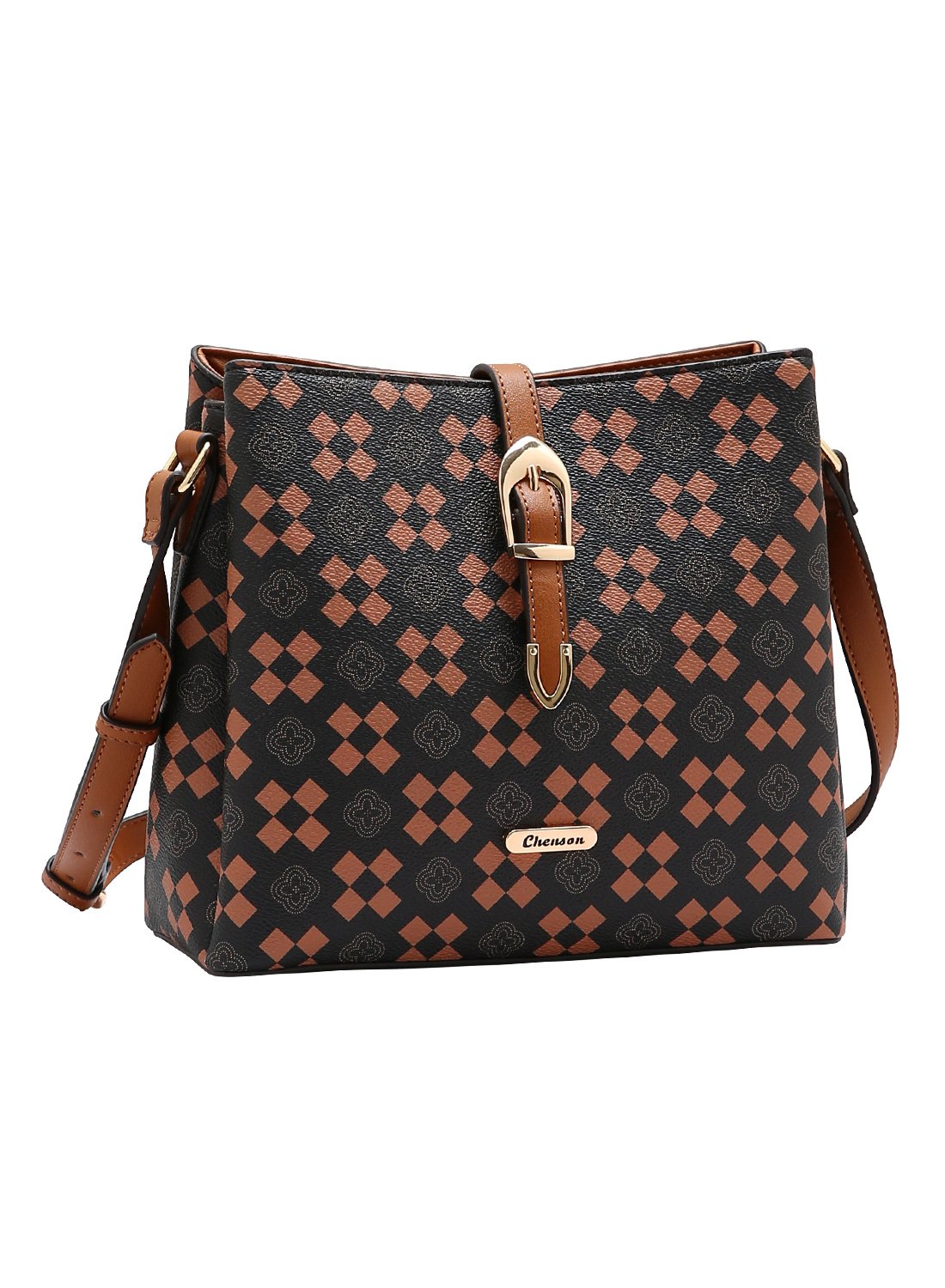 Bolsa Transversal Cafe - Chenson New Elemento Grafico