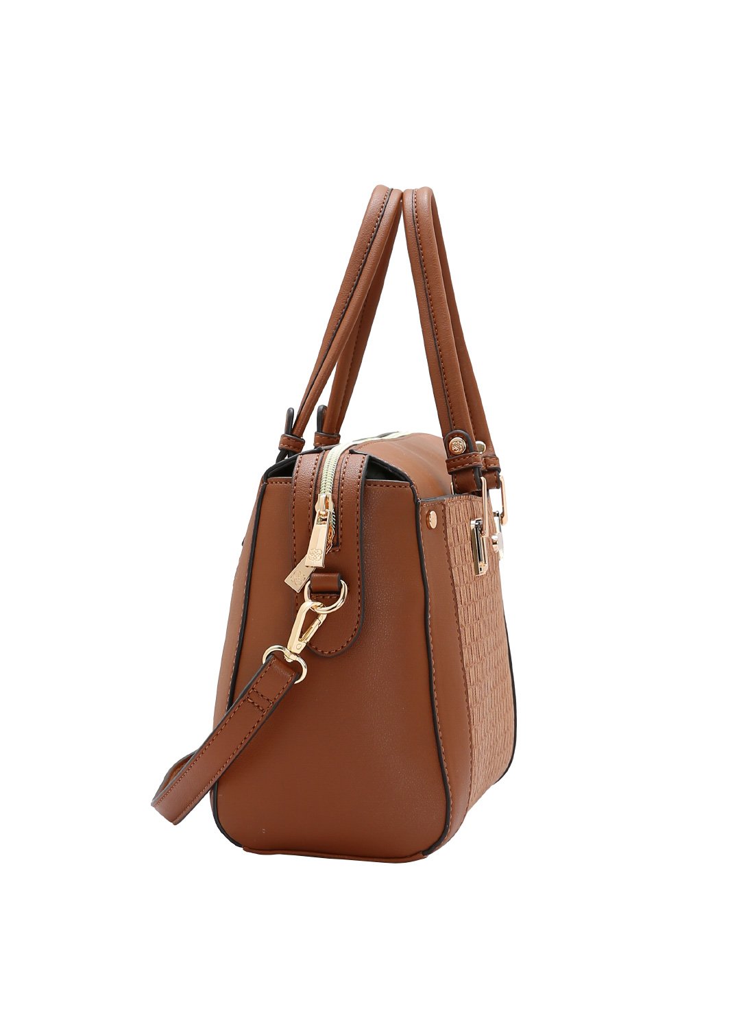 Bolsa Chenson Alca de Mao Caramelo Textura Chic Marrom 2