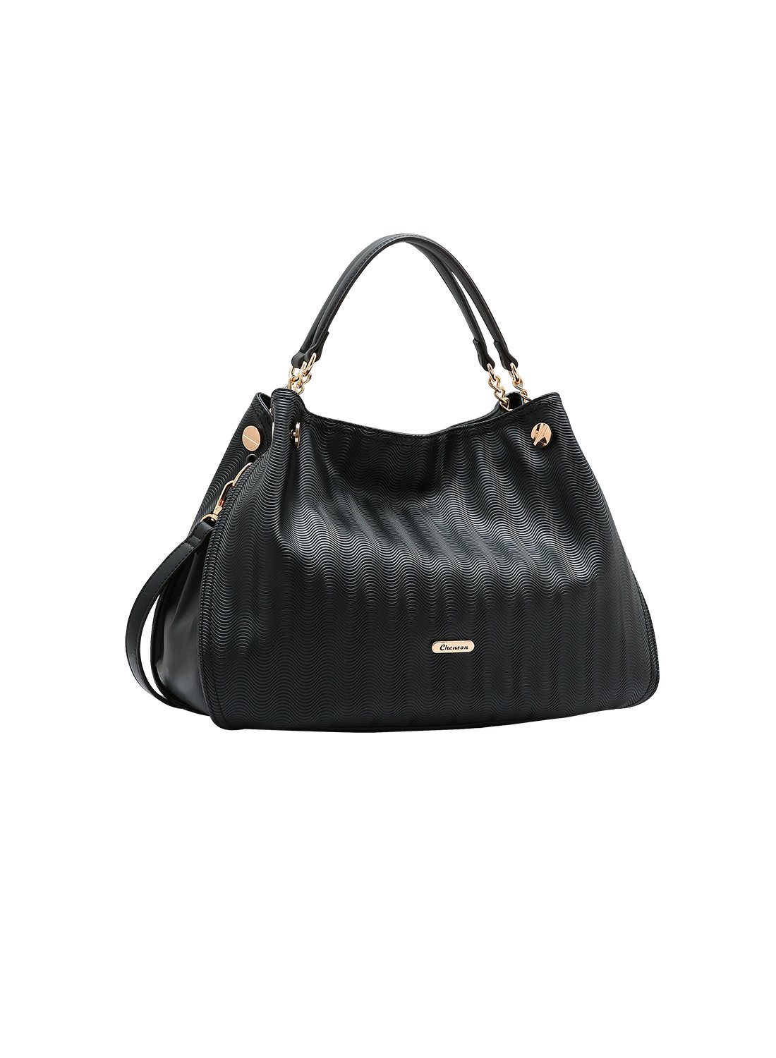 Bolsa Chenson Preta Waves com Alca de Mao